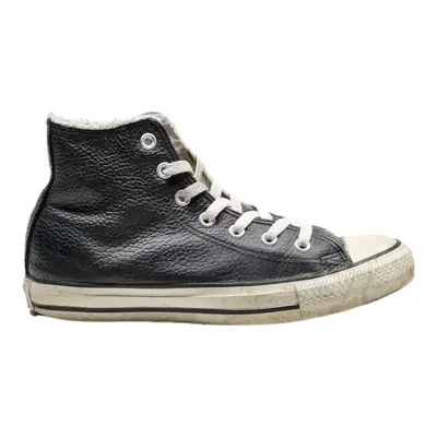 CONVERSE High Top Trainers Black Leather Womens UK 5.5
