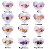 Handmade Zodiac Crystal Rings for Power Healing and Manifesting Love - Crystals for Zodiac Signs Custom