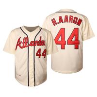 Men's baseball jersey #44, V-neck, beige, embroidered baseball jersey, suitable for baseball lovers,