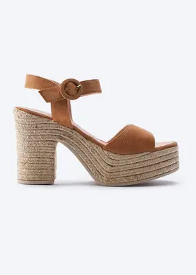 Jana Suede Espadrille Sandal Heels | Color: Camel | Size: 9