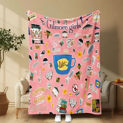 Cartoon Pattern Blanket, 1/2 Counts Soft Comfortable Throw Blanket, Cool Bedroom Bedding Blankets for Home Office Travel Camp...