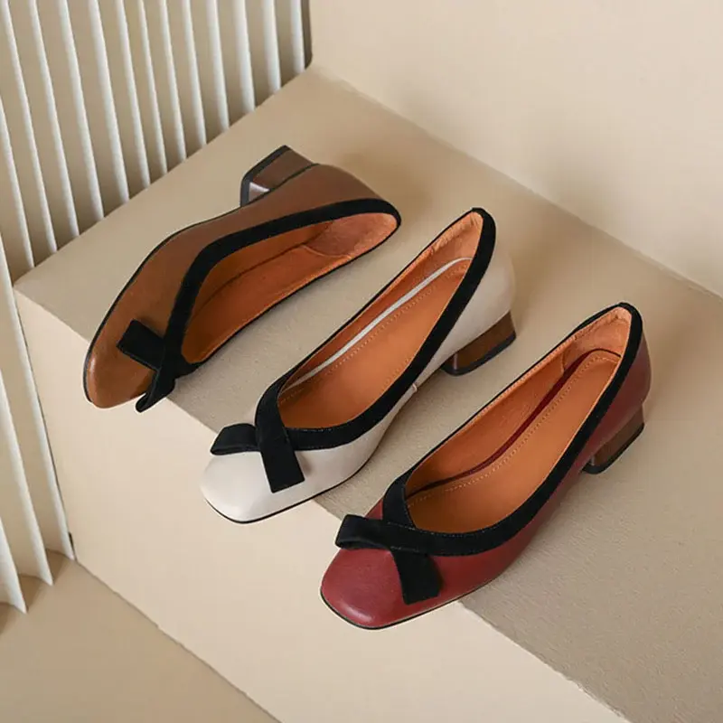 CHIKO Guillelmina Square Toe Block Heels Pumps Shoes