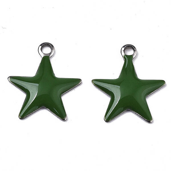 201 Stainless Steel Enamel Charms