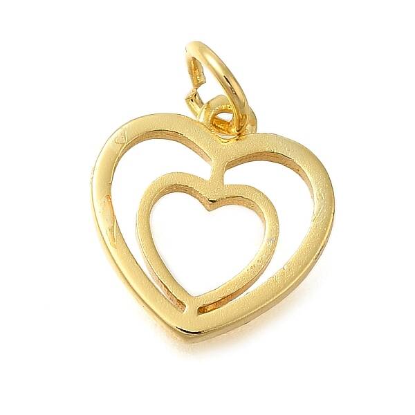Heart Rack Plating Brass Charms