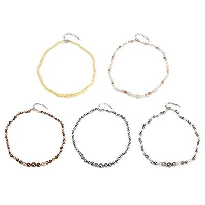Shell Pearl Graduated Beaded Necklaces for Girl Women