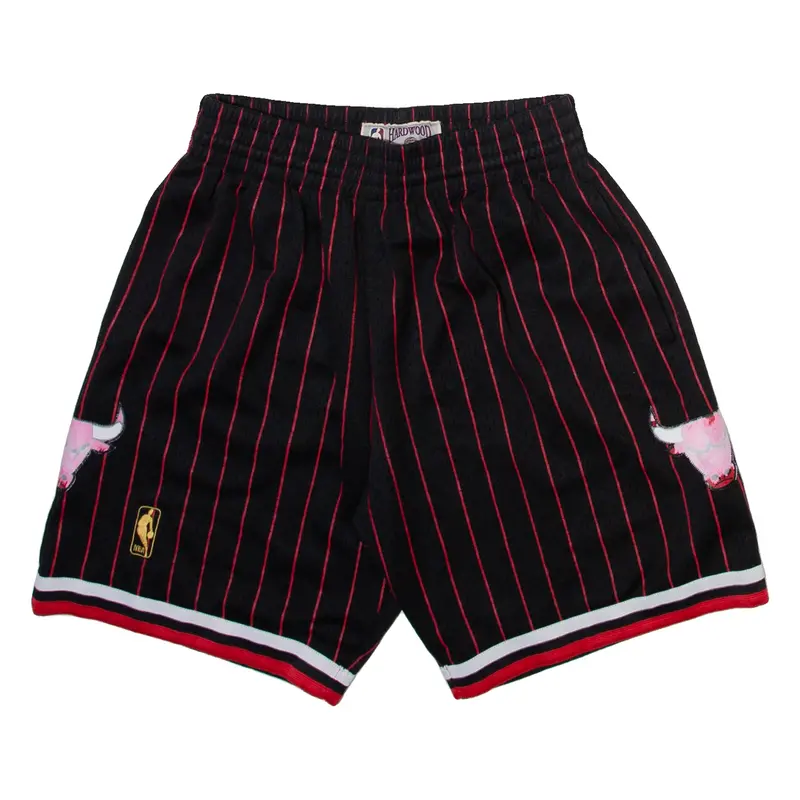 MITCHELL & NESS Chicago Bulls Mens Sports Shorts Black M W26