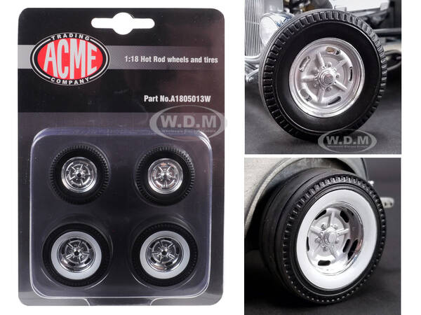 Chrome Salt Flat Wheel and Tire Set of 4 pieces from \