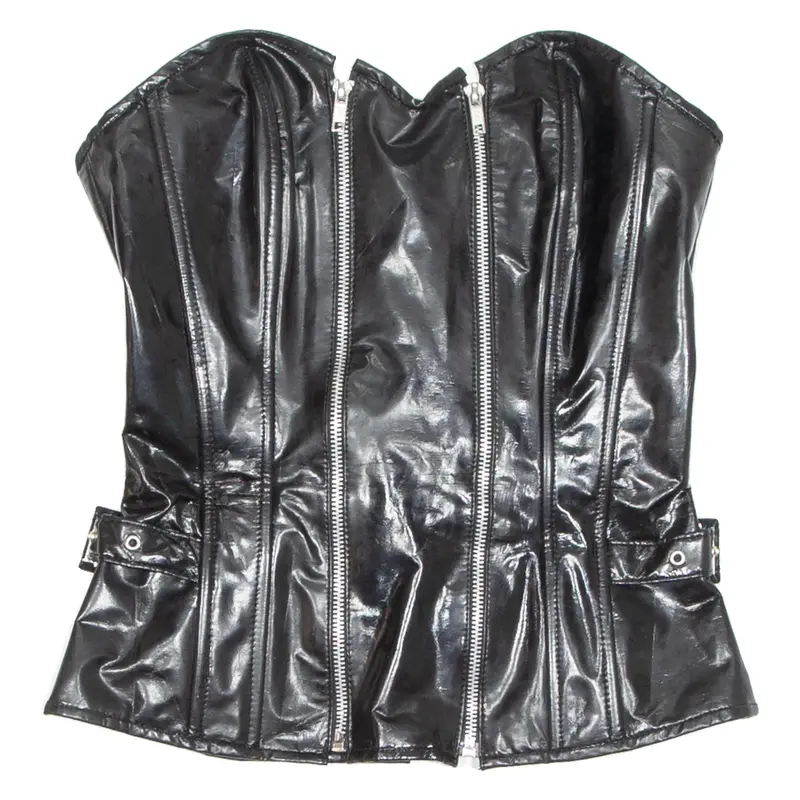 BLACK LEVEL Womens Strapless Corset Black Sleeveless UK 12