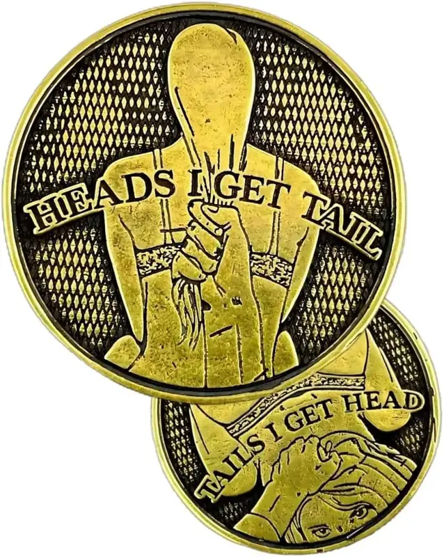 Heads I Get Tail Tails I Get Head Double Side luckly Coin, Funny Prank Gifts,flip a Coin,toss Coin,Funny Coin,solid Coin