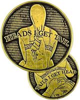 Heads I Get Tail Tails I Get Head Double Side luckly Coin, Funny Prank Gifts,flip a Coin,toss Coin,Funny Coin,Copper Coin