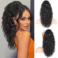 RONTAYA Ponytail Extension 18 Inch Claw Clip Ponytail Extensions for Women, Multi Layered Fluffy Thick Wavy Jaw Clip in Fake ...
