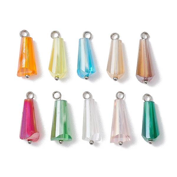 10Pcs Glass Pendants