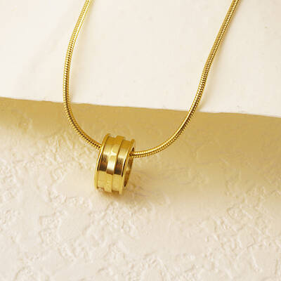 Stylish Stainless Steel Waist Column Pendant Necklace for Women's Daily Wear
