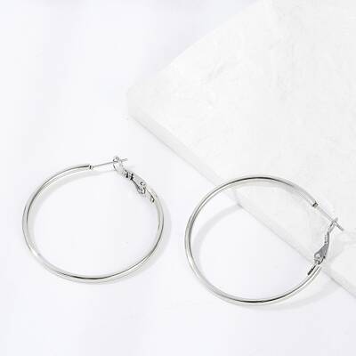 Tarnish Resistant 201 Stainless Steel Hoop Earrings