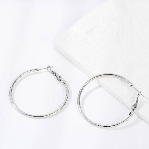Tarnish Resistant 201 Stainless Steel Hoop Earrings