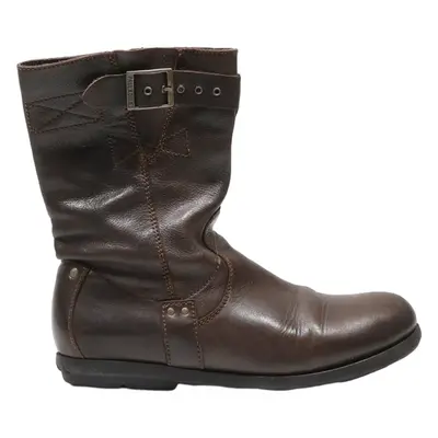 PALLADIUM High Boots Brown Leather Womens UK 7