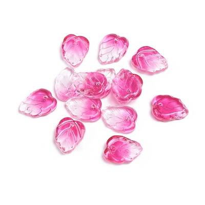 Two-Tone Transparent Glass Charms
