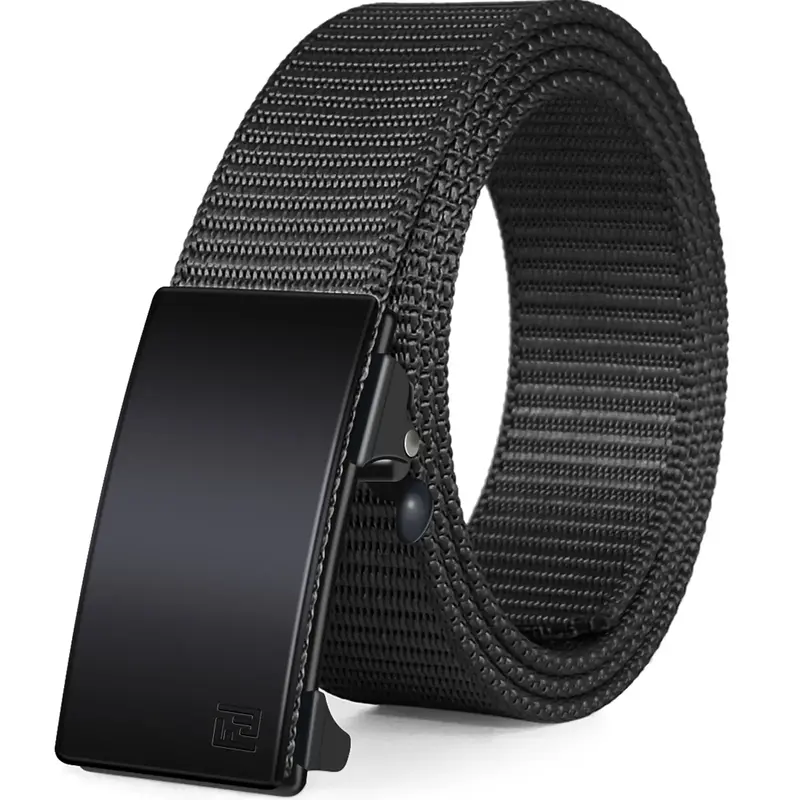 FLASH SALE! Black Fairwin  Men's Ratchet Belt - 2025 Micro-Adjust Auto Buckle - Lightweight Nylon Golf/Casual Strap - TikTok ...