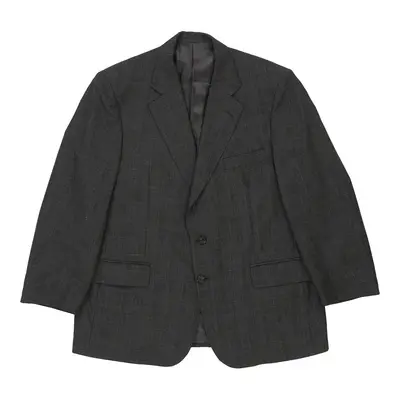Aquascutum Checked Blazer - XL Navy Wool