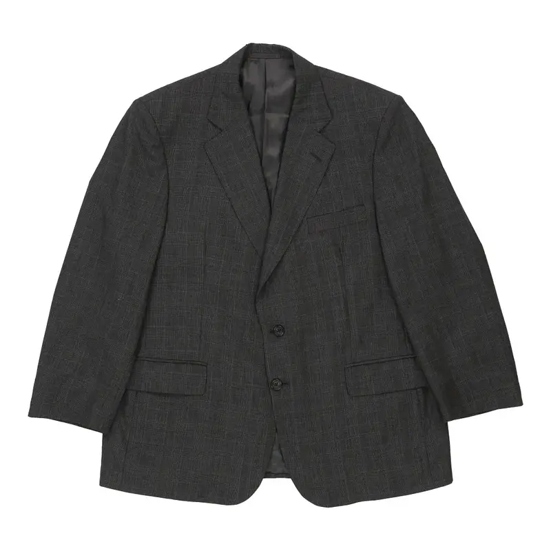 Aquascutum Checked Blazer - XL Navy Wool