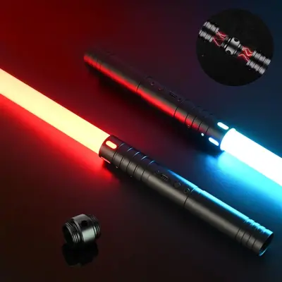 2 in 1 Light Saber, 1 Count/2 Counts Sound Effects Rechargeable Light Saber with 15 Light Modes, Detachable Light Saber Toy f...