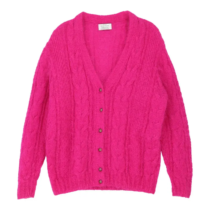Benetton Cardigan - 2XL Pink Wool | Size: xx-large