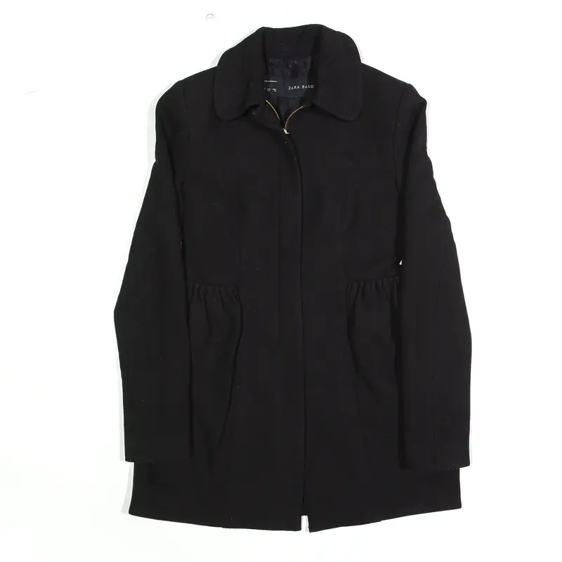 ZARA BASIC Black Coat Womens XS