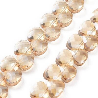 Electroplate Triangle Glass Beads Strands