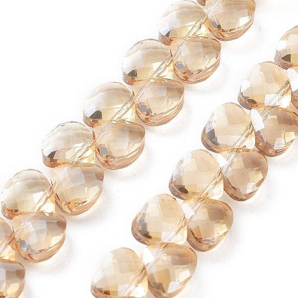 Electroplate Triangle Glass Beads Strands