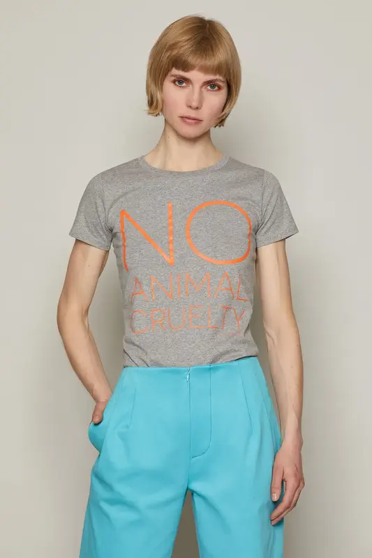 No Animal Cruelty T-Shirt (Grey) | size: S