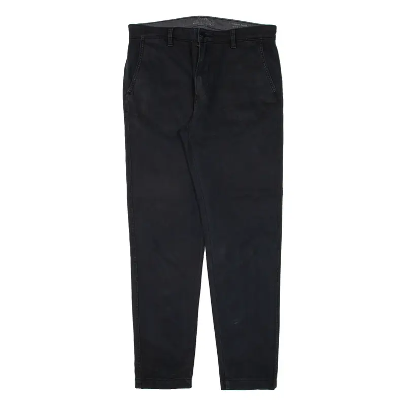 LEVI'S Chino Mens Trousers Black Regular Tapered W33 L32