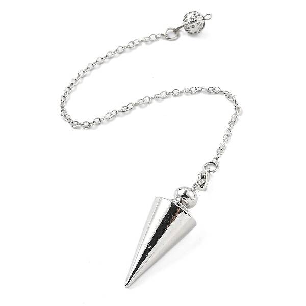 Brass Dowsing Pendulum Big Pointed Cone Pendants