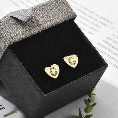 Rack Plating Brass Micro Pave Clear Cubic Zirconia Stud Earrings
