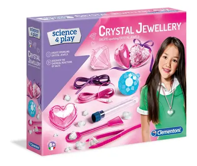Clementoni, Science & Play, Crystal Jewels, for girls, 8+ years