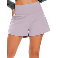 Quality Women'S High-Waisted Stretchy Athletic Shorts with Built-In Pocket - K1139-1# Fitness Training Shark Skin, Quick-Dry ...