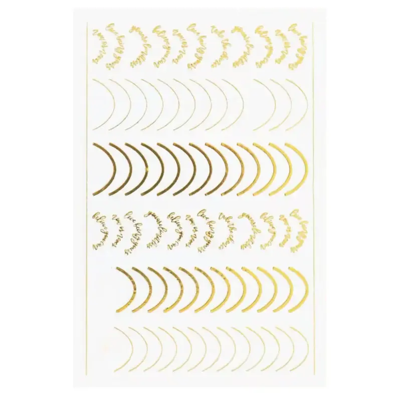 DeniCarte self-adhesive nail stickers - French gold