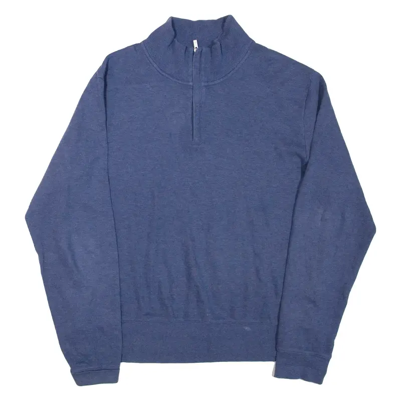 GANT Mens Jumper Blue 1/4 Zip Tight Knit 2XL
