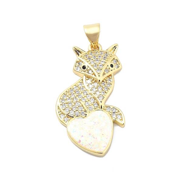 Brass Micro Pave Clear Cubic Zirconia Pendants