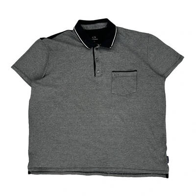 Armani Exchange Polo Shirt - 2XL Black Cotton Blend