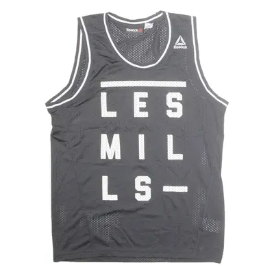 REEBOK Mens Jersey Black Sleeveless USA S