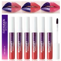 Long Lasting Peel Off Matte Liquid Lipstick Lip Gloss, 6 Counts/set Matte Lip Stain, Colorful Matte Waterproof Lip Stick, Sui...
