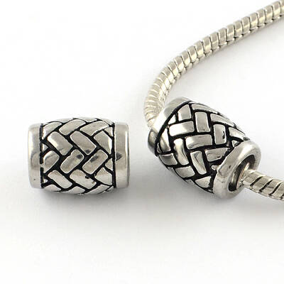 Drum Enamel Style Smooth Surface 304 Stainless Steel Bead