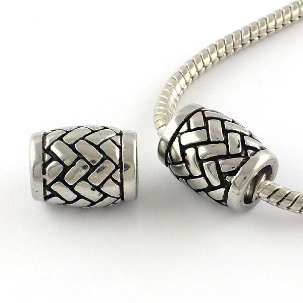 Drum Enamel Style Smooth Surface 304 Stainless Steel Bead