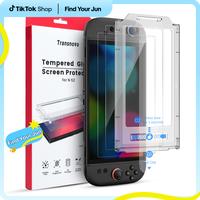 Transnovo Tempered Glass Compatible with New Switch2 Screen Protector 9H Hardness (2-Pack) Full Coverage Screen Protector wit...