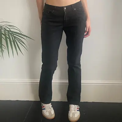 Just Cavalli Trousers - 31W UK 10 Black Cotton