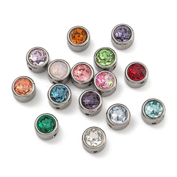 304 Stainless Steel K9 Glass Transparent Glass Beads