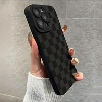 Checkerboard Pattern Phone Case, Full Body Shockproof Phone Protective Cover, Phone Accessories Compatible with iPhone 11 12 ...