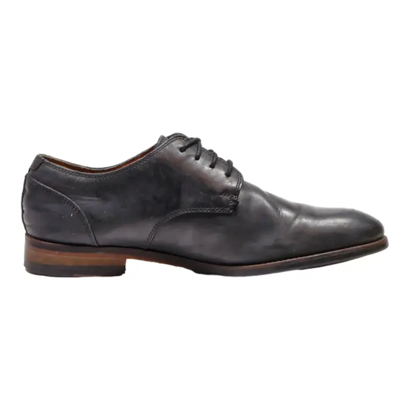 CLARKS Oxford Shoes Black Leather Mens UK 9.5