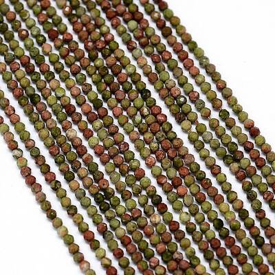 Natural Unakite Bead Strands