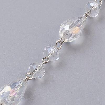 Handmade Faceted Glass Beaded Chains